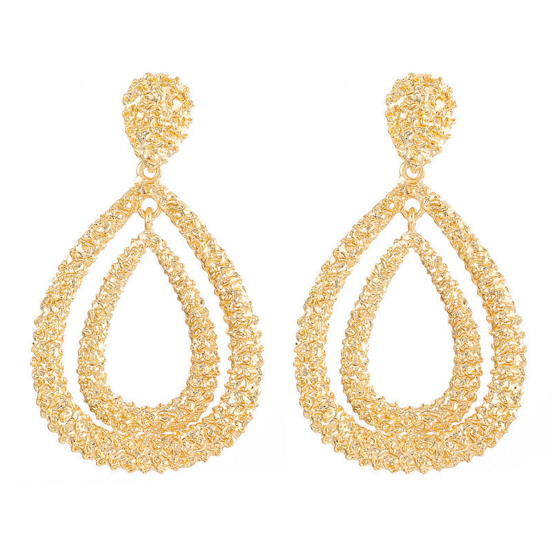 Fashionable Double-layer Teardrop Earrings